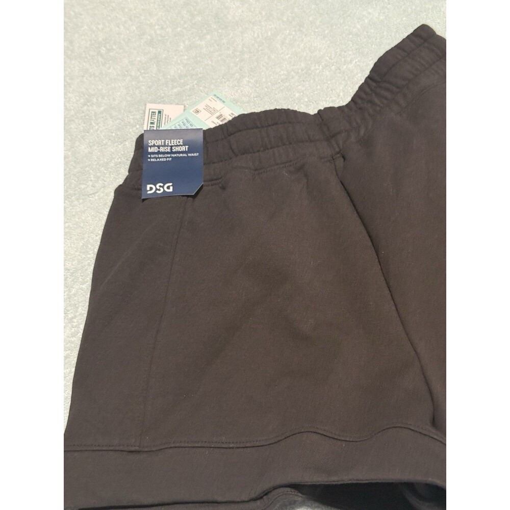 DSG Girls Black Sport Fleece Shorts Size Large 14-16 Drawstring Athletic NWT - Picture 5 of 5